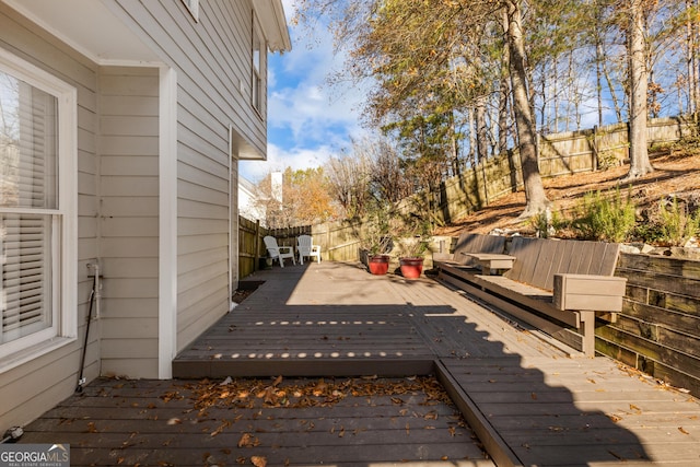 view of wooden terrace