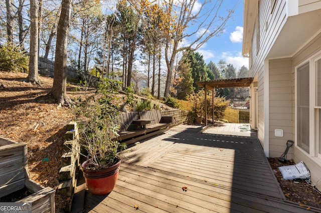 view of wooden terrace