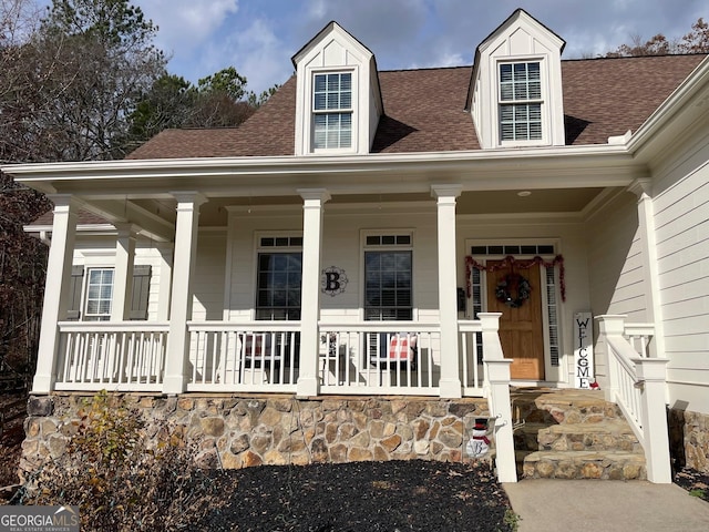 view of front of home with a porch