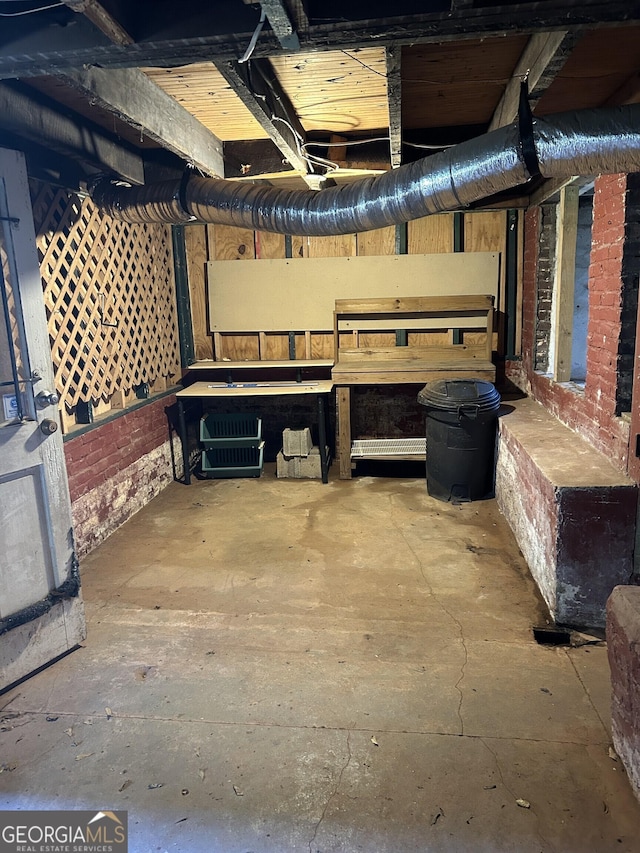 view of basement