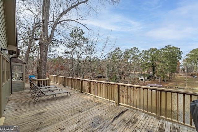 view of wooden terrace