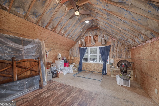 view of unfinished attic