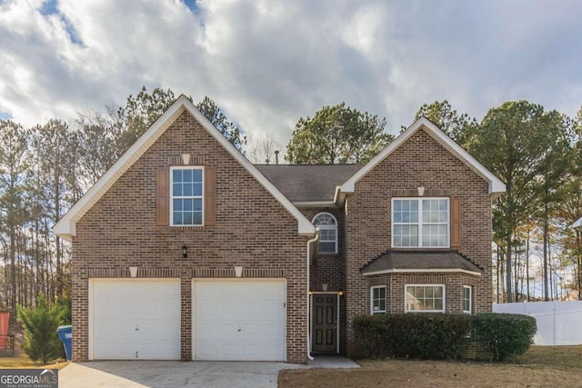 front of property featuring a garage