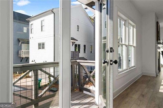 exterior space featuring french doors