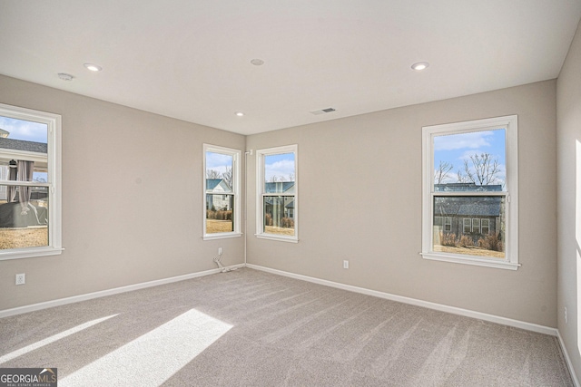 view of carpeted empty room