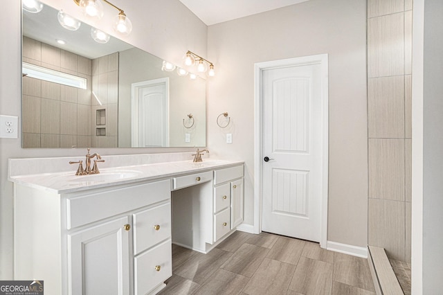 bathroom with vanity