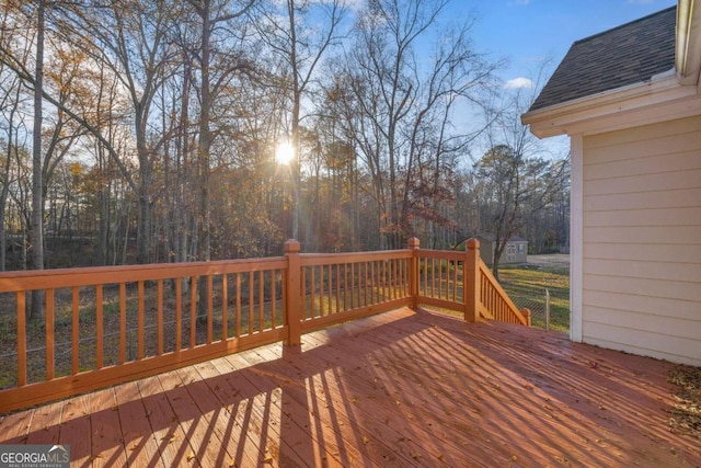 view of wooden terrace