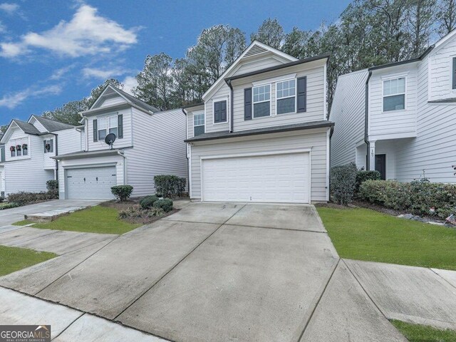 view of front facade with a garage