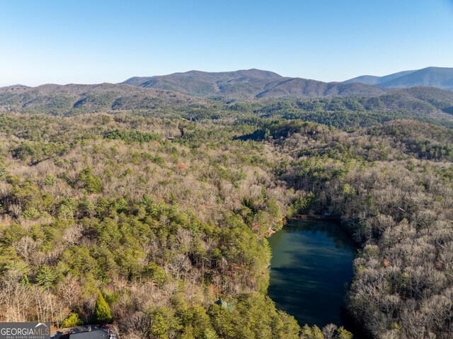 mountain view with a water view