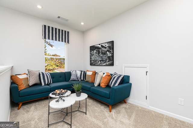 view of carpeted living room