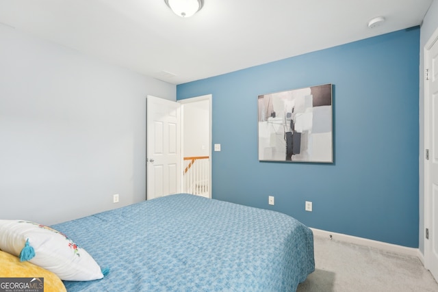 bedroom with carpet floors