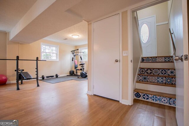 interior space featuring light hardwood / wood-style floors