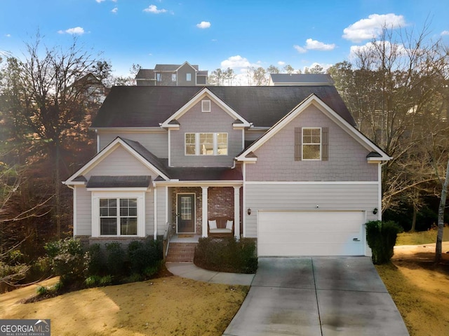 view of front of home featuring a garage