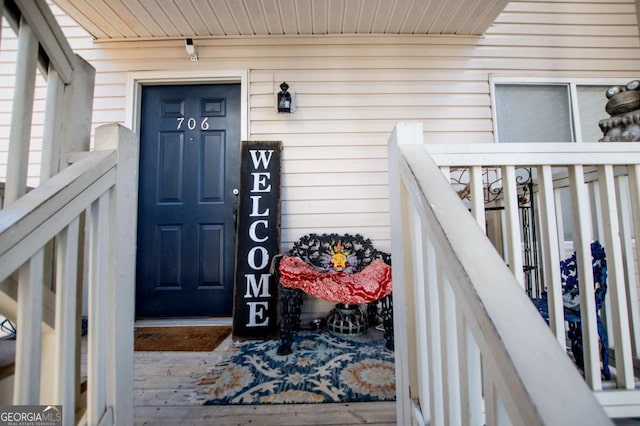 view of doorway to property