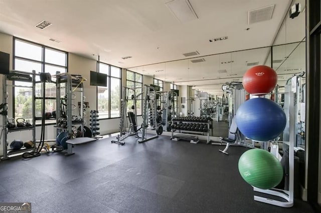 view of gym