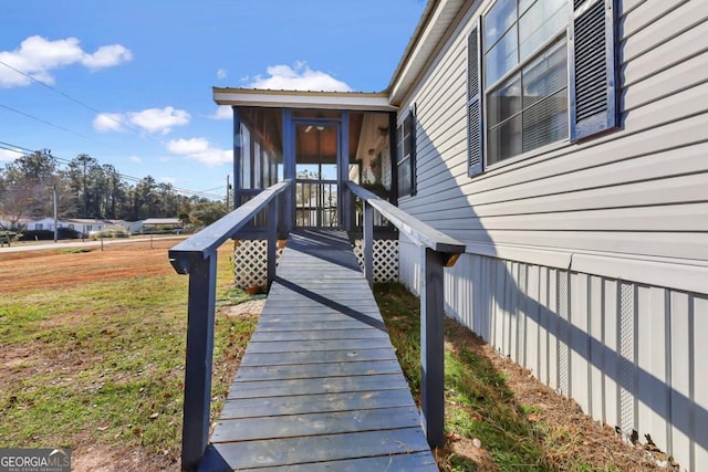 exterior space featuring a yard