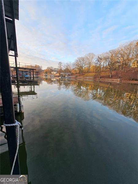 water view with a dock