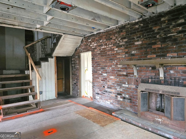 view of basement