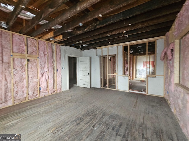 misc room with hardwood / wood-style flooring