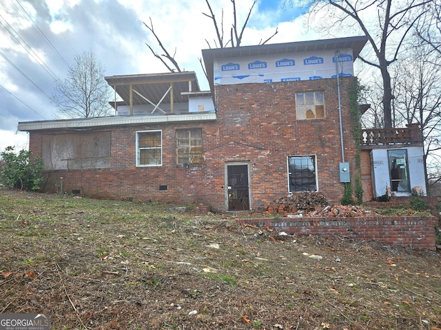 view of rear view of property