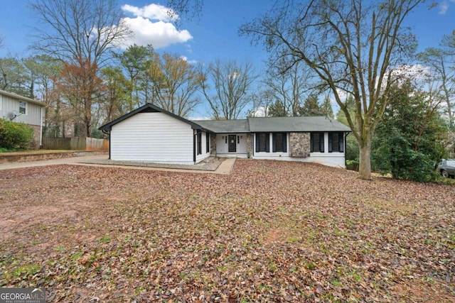 view of ranch-style house