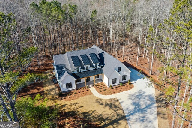 modern farmhouse featuring a porch