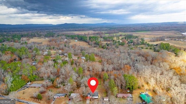 aerial view featuring a mountain view