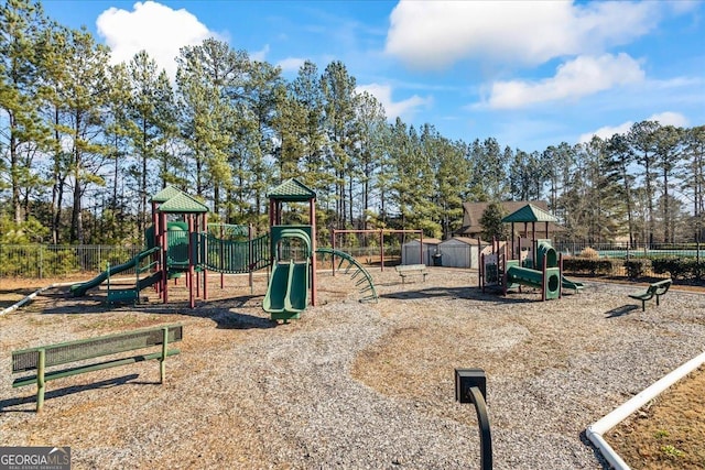 view of jungle gym