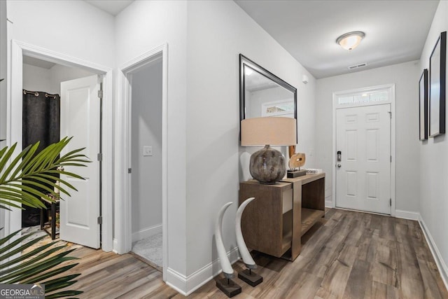 interior space featuring hardwood / wood-style floors