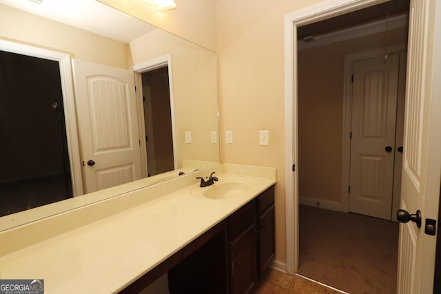 bathroom with vanity