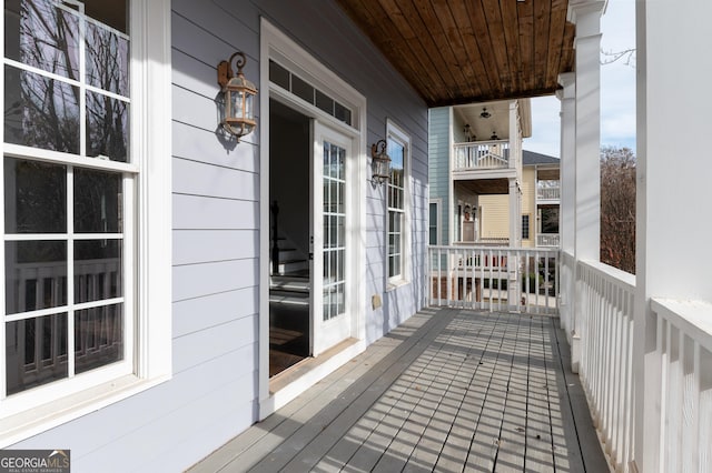 balcony with covered porch