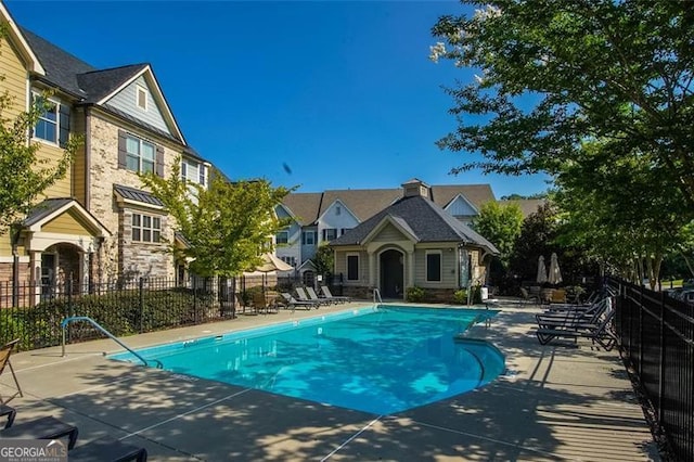 view of pool with a patio area