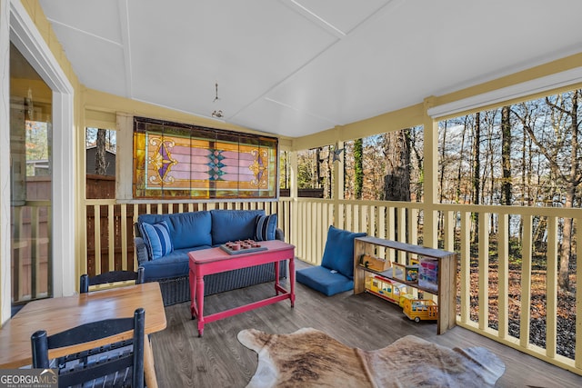 view of sunroom