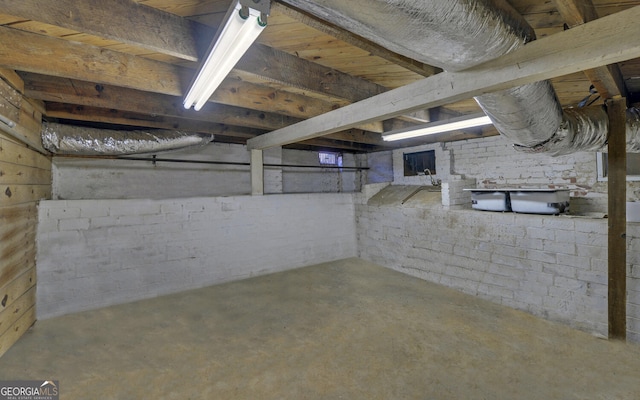 view of basement