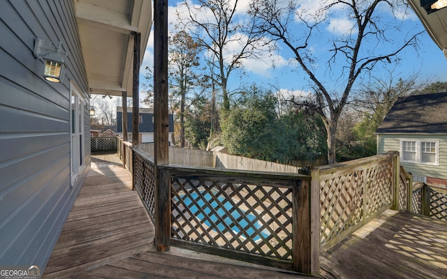 view of wooden terrace