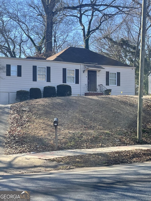 view of front of home