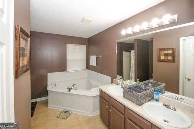 bathroom with a bathtub and vanity