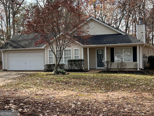 view of front of house featuring a garage