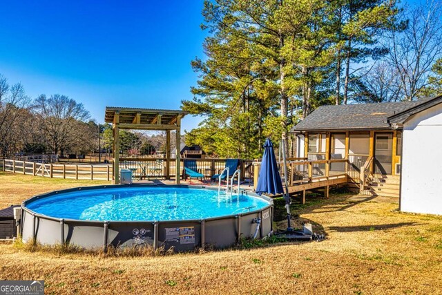 3625 Pointer Rd, Loganville, GA 30052 - outdoor pool with a deck