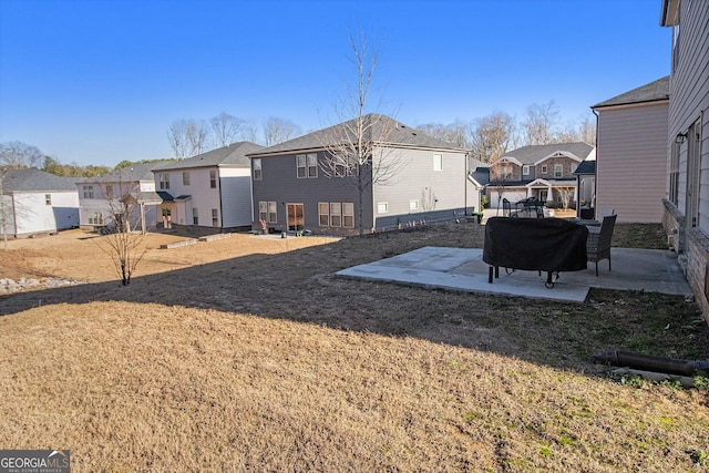 view of yard with a patio area