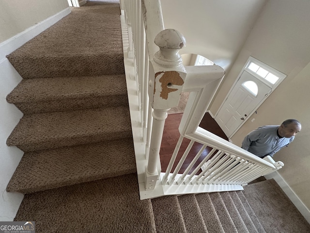 stairway with carpet