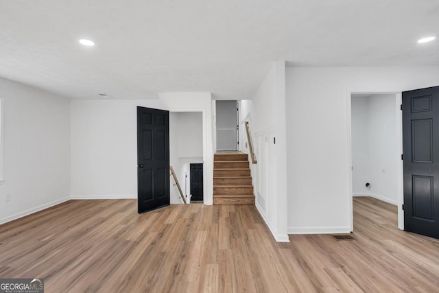 interior space with light wood-type flooring