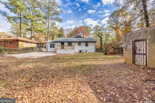 view of rear view of property