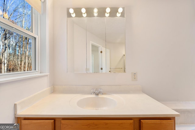 bathroom with vanity