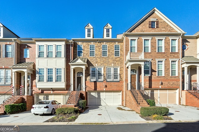 view of property with a garage