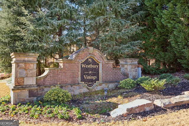 view of community sign