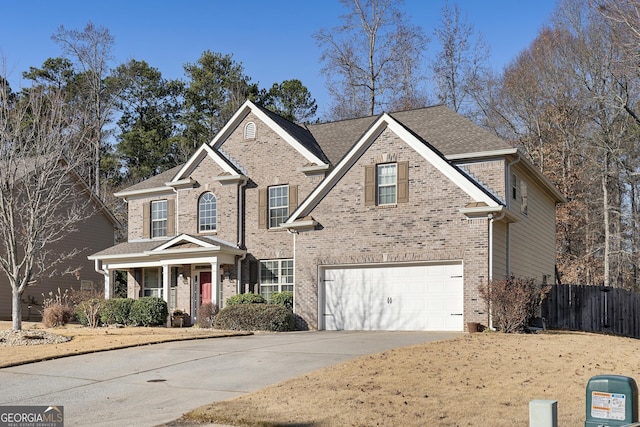 view of front of home featuring a garage