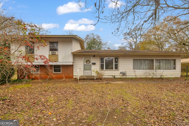 tri-level home featuring cooling unit