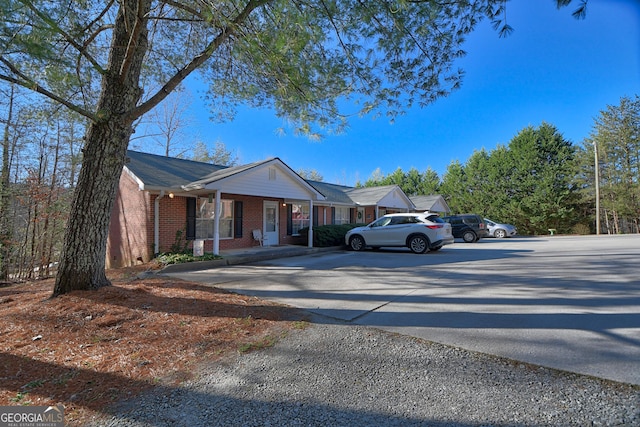 view of single story home