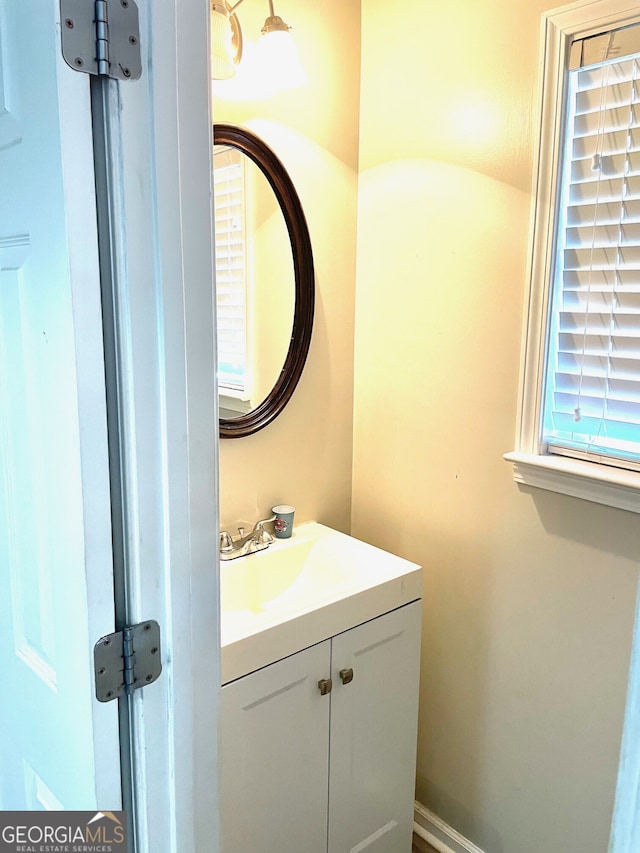 bathroom featuring vanity